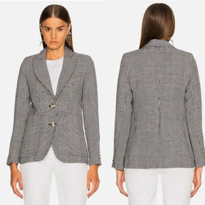 Smythe Portrait Neck Prince of Whales Plaid Blazer -4